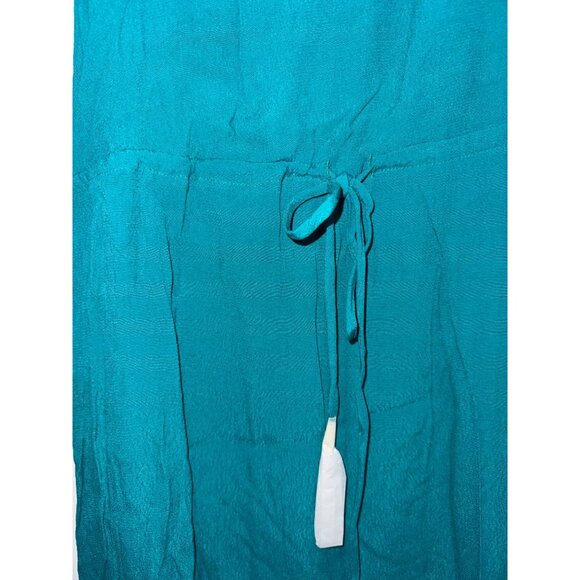 Lovestitch Womens Halter Maxi Dress With Tie Waist & Pockets Teal Large - Picture 13 of 14
